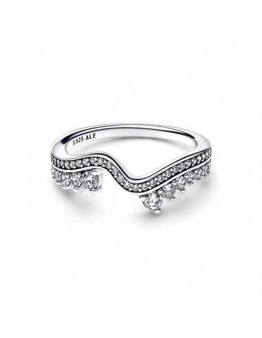 Anillo Sparkling Asymmetric Wave...