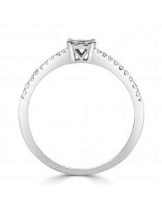 Solitario oro blanco  con... 2