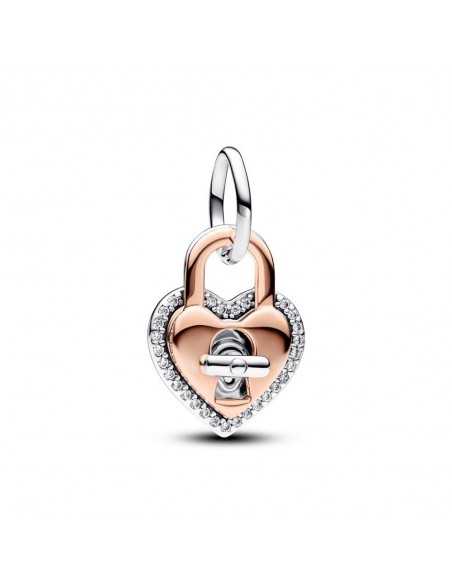 Charm Pandora Colgante Doble Candado Corazón Giratorio 783079C01