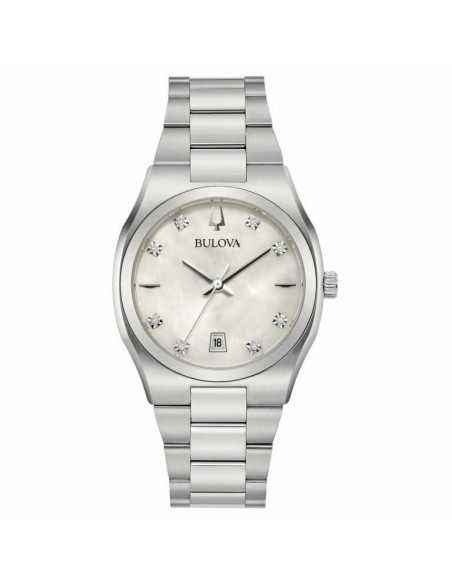 Reloj Bulova ss classic surveyor lady mop diamonds 96P218
