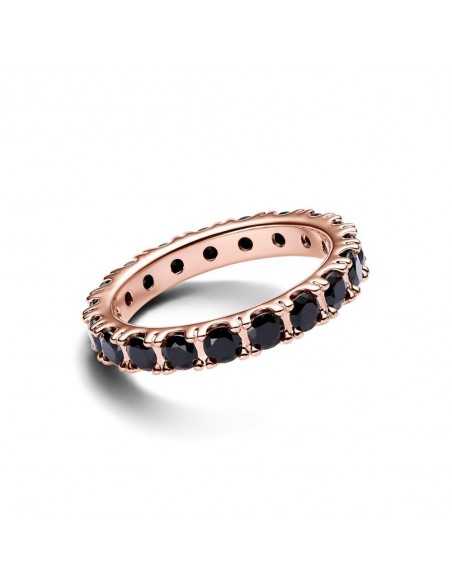 Anillo Pandora  Eternity Fila Negra Brillante 180050C02