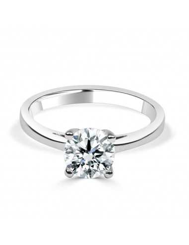 Solitario oro blanco con diamante...