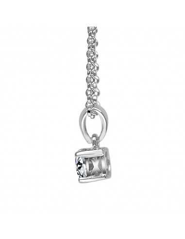 Colgante oro blanco 4 garras diamante...