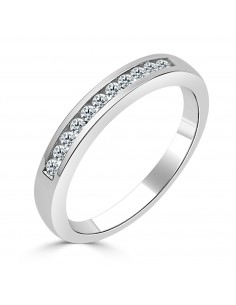 Anillo oro blanco media...