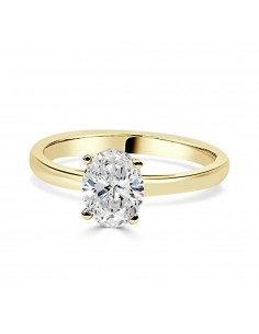 Solitario oro amarillo Oval... 2