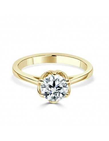 Solitario oro amarillo diamante...