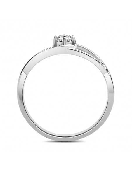 Solitario oro blanco infinito diamante creado de 0,15 CT