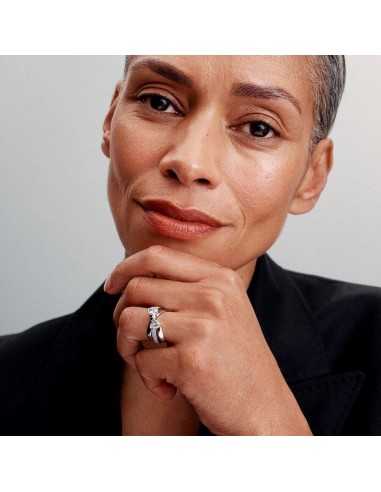 Anillo Pandora Banda Cruzada Lazo...