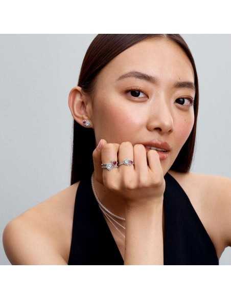 Anillo Halo Corazones Pandora 193662C01