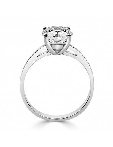 Solitario oro blanco 4 garras...