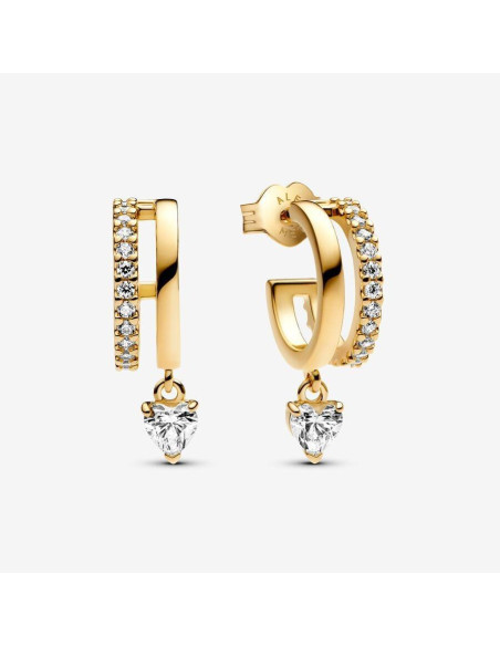 Pendientes Pandora de Aro Corazón Colgante 263685C01