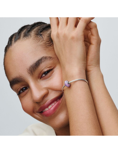 Charm en plata de ley Morado Opalescente