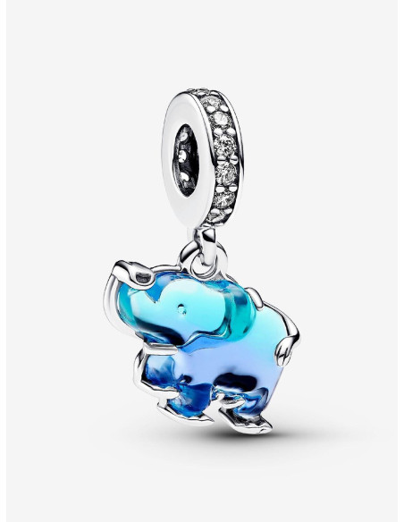 Charn Colgante de Cristal de Murano Azul Elefante 793339C01