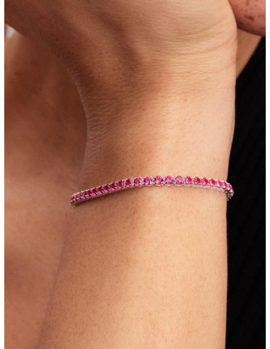 Pulsera Pandora Tenis Rosa Brillante...