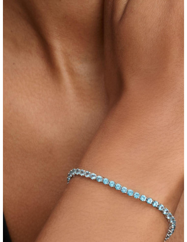 Pulsera Pandora Tenis Azul Claro...