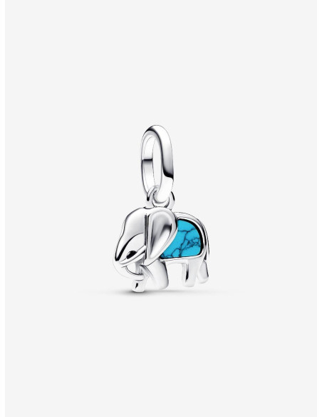 Charm Pandora MIni Colgante Elefante Azul Turquesa 793858C01