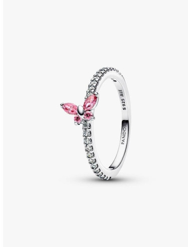 Anillo Mariposa Rosa Brillante Pandora