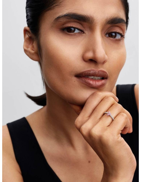 Anillo Mariposa Rosa Brillante Pandora