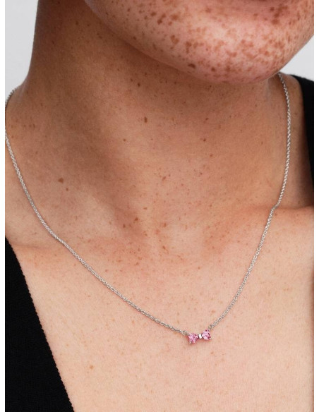 Collar Lazo Rosa Pandora