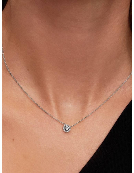 Collar Pandora Halo de Pavé Redondo 393548C01-45