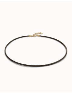 Collar cuero negro UNOde50...