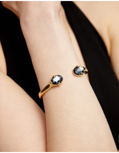 Pulsera baño oro cristales... 2