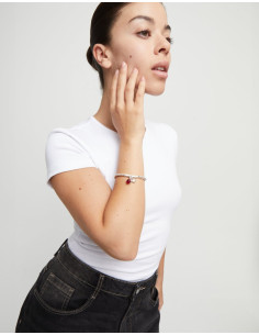 Pulsera corazón y cristal... 2