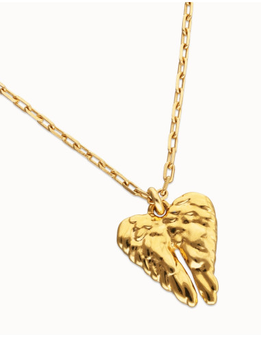 Collar alas baño oro UNOde50