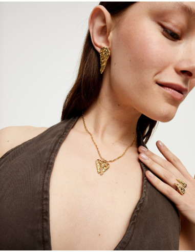 Collar alas baño oro UNOde50