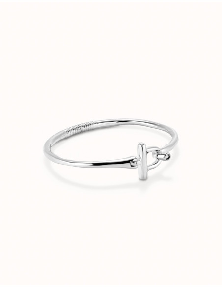 Pulsera rígida con topacio blanco UNOde50