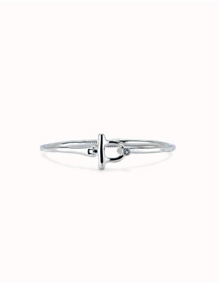 Pulsera rígida con topacio blanco UNOde50