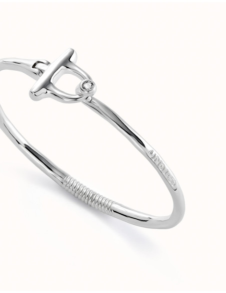 Pulsera rígida con topacio blanco UNOde50