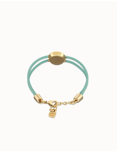 Pulsera de cuero turquesa con ojo...