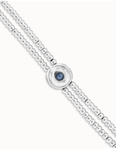 Pulsera de bolas con ojo plateado...