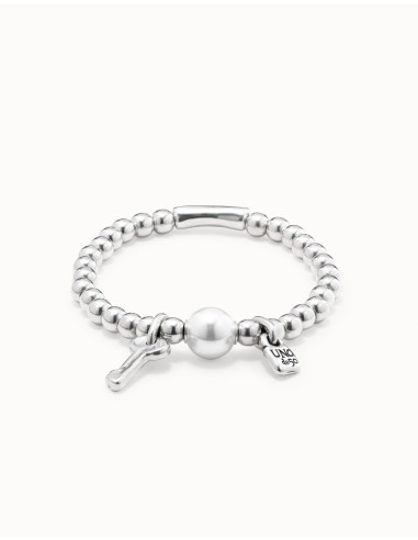 Pulsera plateada con perla UNOde50