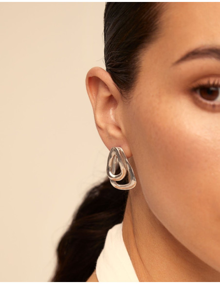 Pendientes eslabones superpuestos UNOde50
