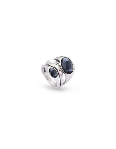 Anillo triple cristales facetados...