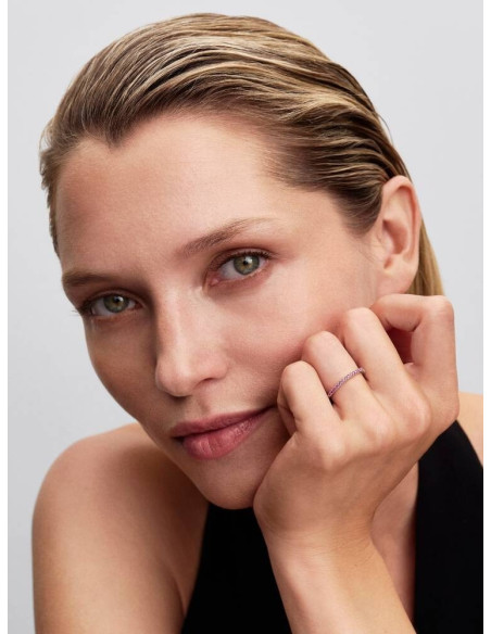 Anillo Banda Brillante Rosa Pandora