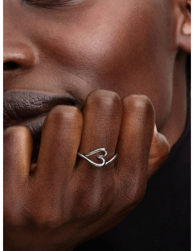 Anillo Corazón Pequeño Forma Orgánica...