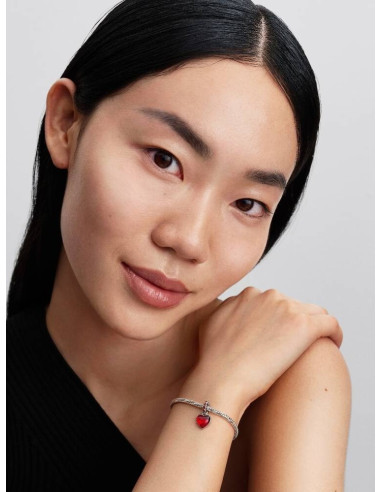 Charm Colgante Doble Corazón Cristal...