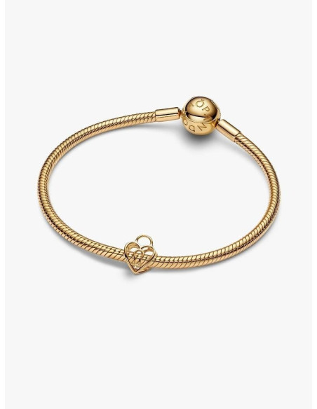 Charm Candado Corazón en Filigrana de Pandora