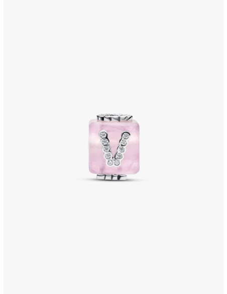 Charm Cubo Amor Cristal de Murano Rosa de Pandora
