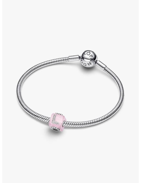 Charm Cubo Amor Cristal de Murano Rosa de Pandora