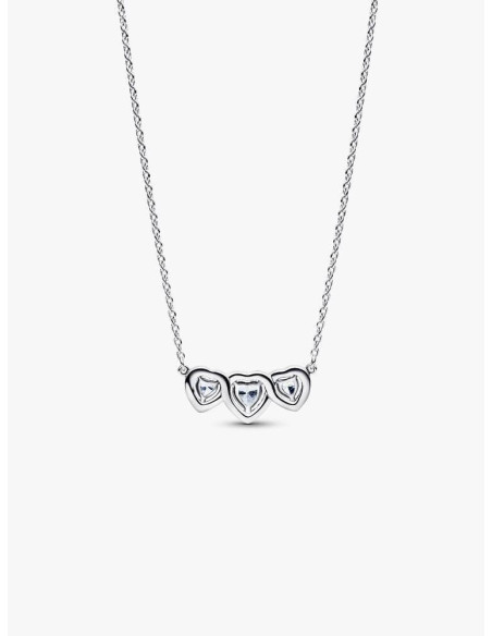 Collares Triple Halo Corazón de Pandora