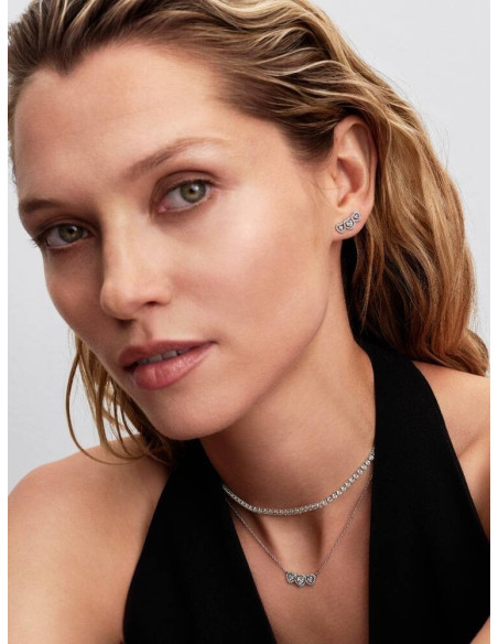 Collares Triple Halo Corazón de Pandora