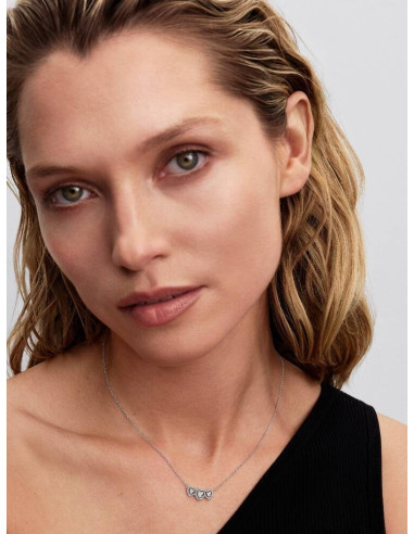 Collares Triple Halo Corazón de Pandora