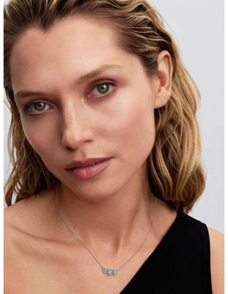 Collares Triple Halo Corazón de Pandora