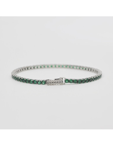 Pulsera Riviere verde para hombre