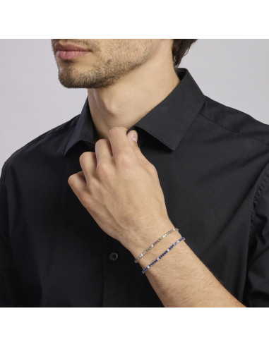Pulsera riviere marrón para hombre
