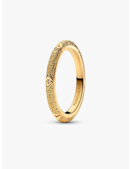 Anillo Textura y Gemas de Pandora